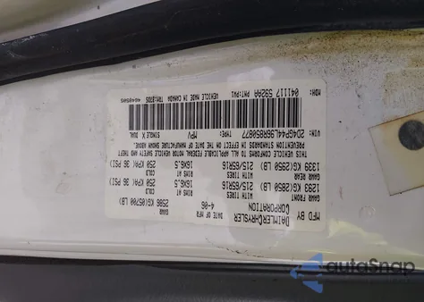 2006 Dodge Grand Caravan Sxt from USA, damaged, VIN 2D4GP44L96R850877